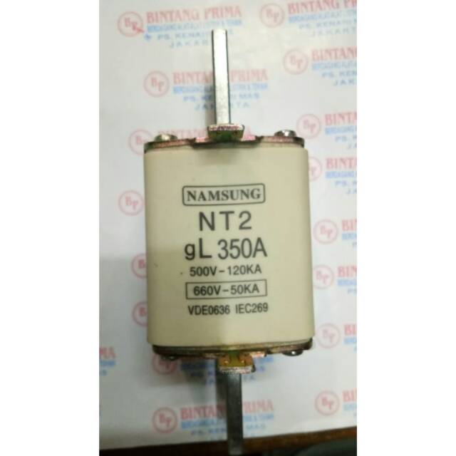 NH Fuse Link Size 2 (NT-2) 250-400 Ampere 660V 50Ka merk Namsung