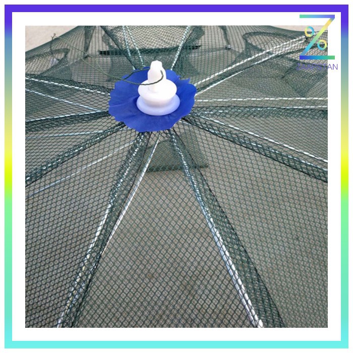 Jaring Pancing Ikan Udang Automatic Folding Umbrella Fishing Net Cage