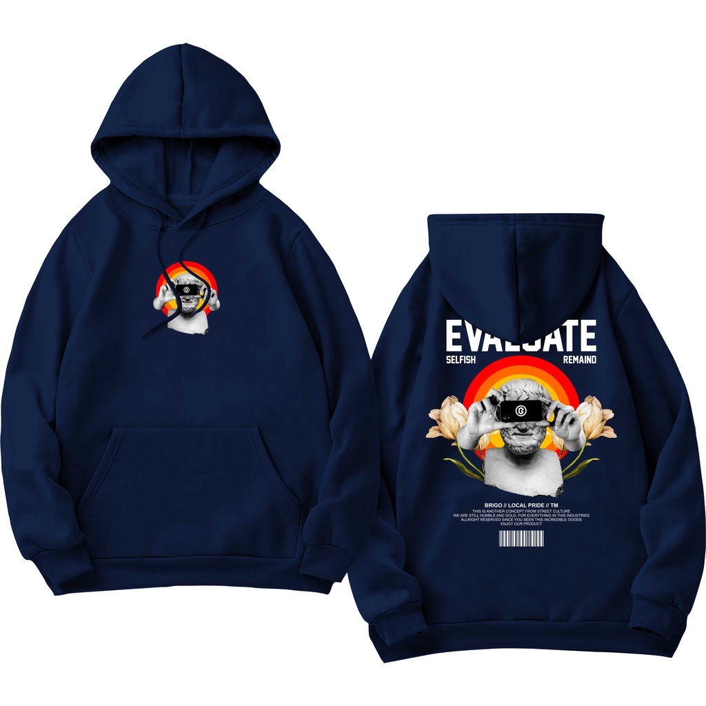 BRIGO Jumper Hoodie Evaluate II Sweater Hoodie BRIGO valuate Sablon DTF Fleece Cotton M-XXL (Pria &amp; Wanita) Free stiker&amp;Gantungan Kunci