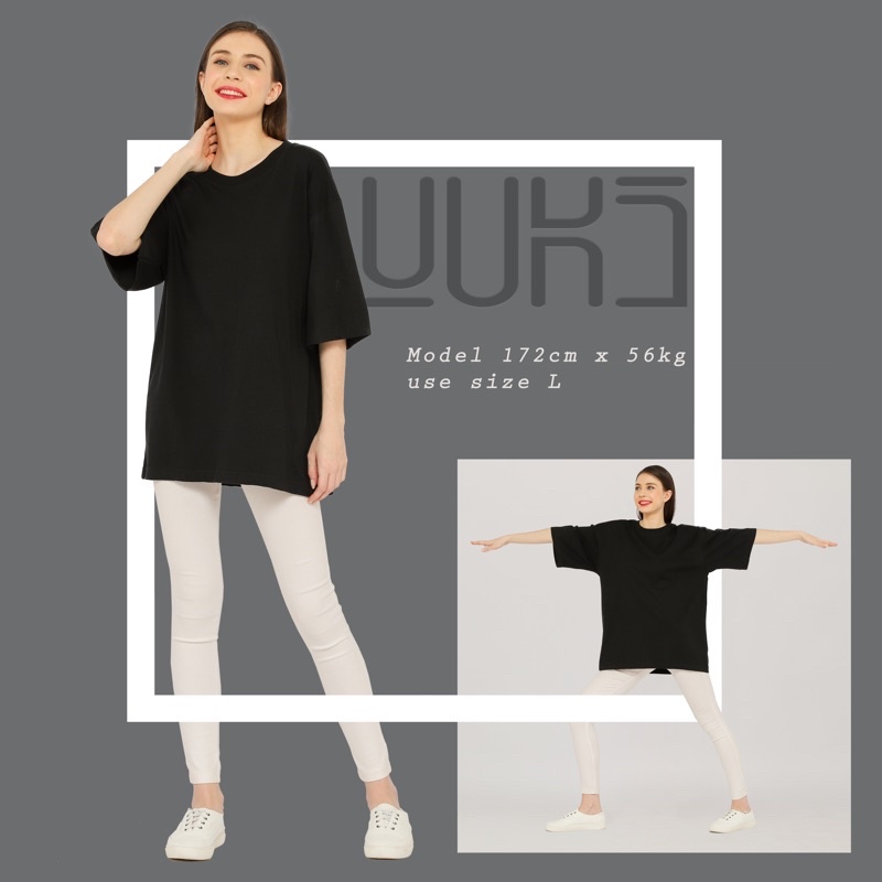 KAOS POLOS OVERSIZE PRIA &amp; WANITA COTTON COMBED 24s TSHIRT OVERSIZED