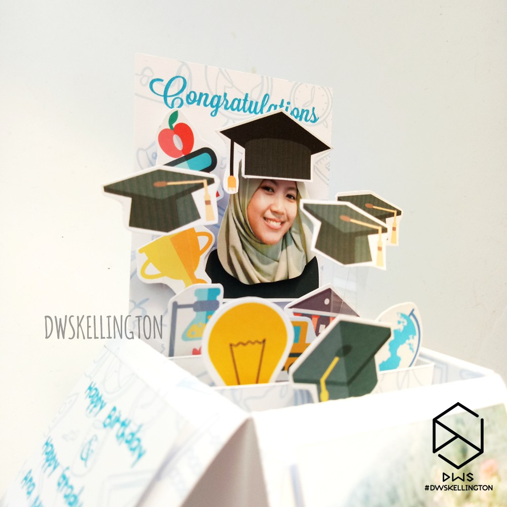 Kartu Ucapan Pop Up Box Hadiah Wisuda Kado Wisuda Unik Shopee