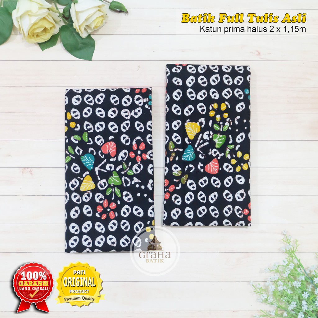 KAIN BATIK TULIS BAKARAN ASLI PATI BAHAN KATUN PREMIUM KAWUNG FLAMBOYAN