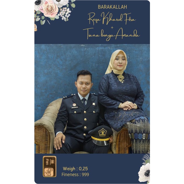 Custom Foto Logam Mulia LM Emasin Mini BIG Gold Emas 24K 0,1 0,05 0,025 | 0.1 0.05 0.025 Gambar