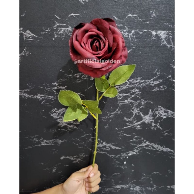 Bunga Artifisial Rose 1 Tangkai / Single Rose Bouquet Buket K1