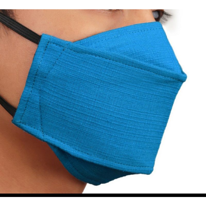 masker kain katun tebal 4ply 3 D + stopper
