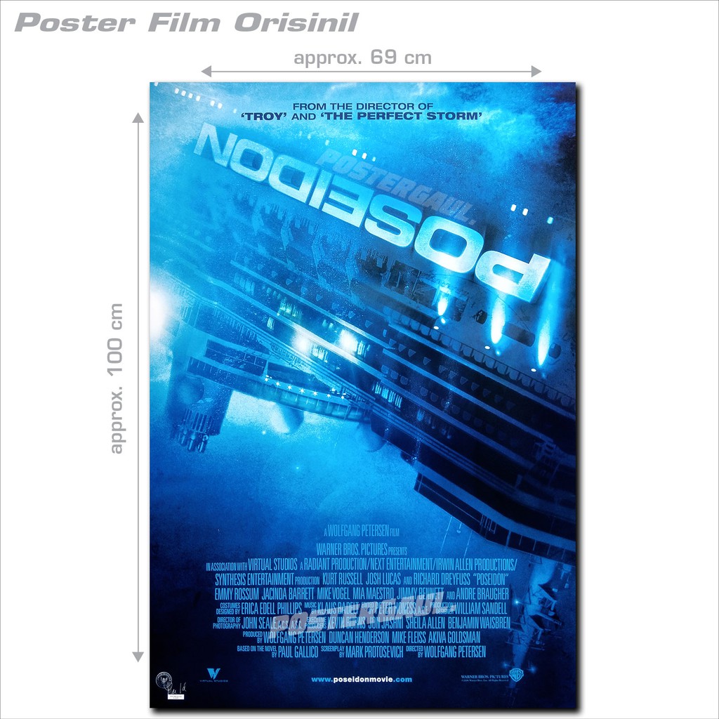 Poster Film POSEIDON (2006) - original Indonesian one sheet, ukuran 69 x100 cm