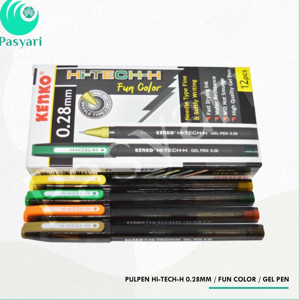 

CY0 ☒ Pulpen / Bolpen / Ballpoint Hi-TECH-H 0.28mm / Gel Pen Hitam / Berrel Fun Color TY48 Terbaru
