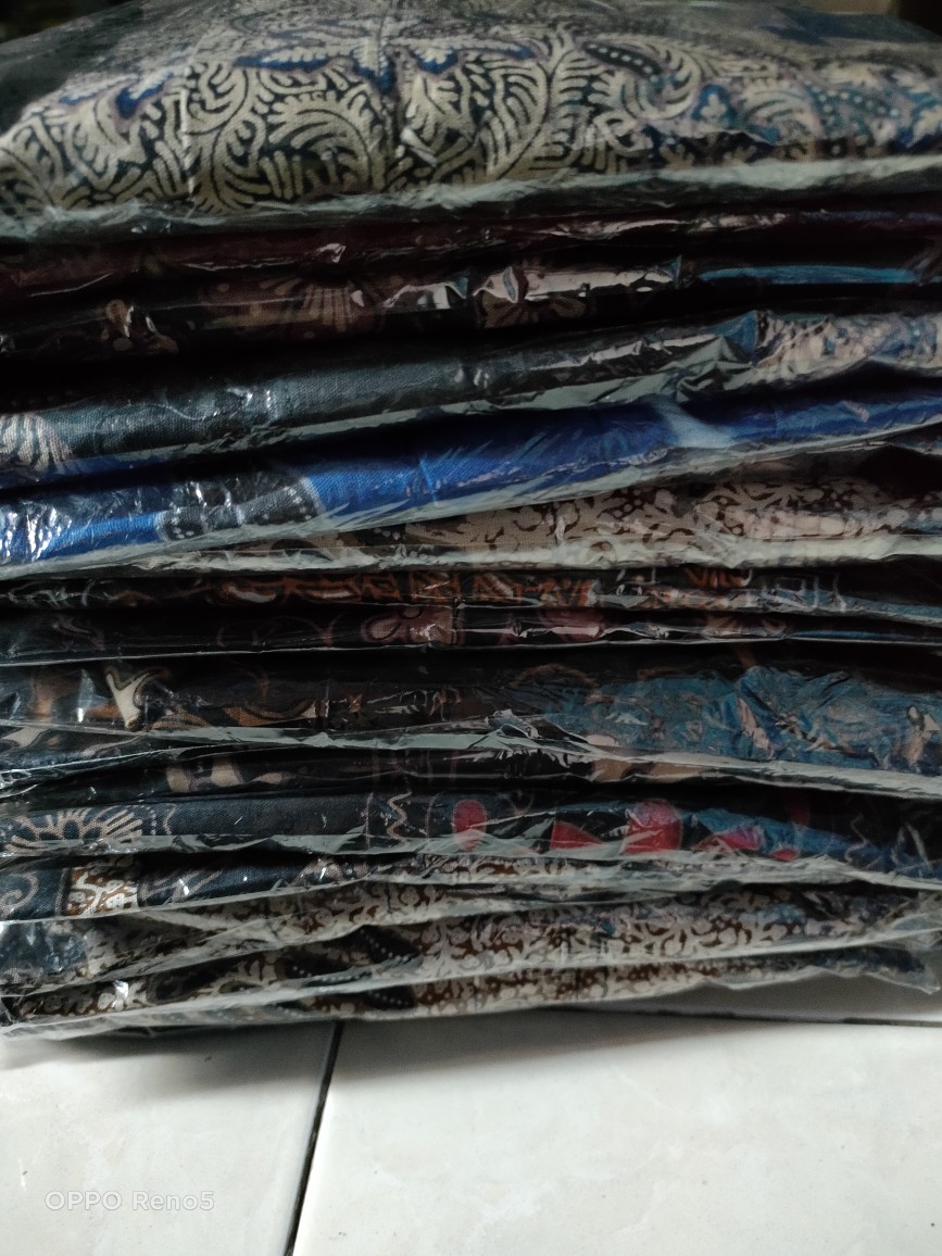 Batik Pria Lengan Panjang Batik Azmil Hrb026 Motif Keratonan Kode 002 Size M L Xl Xxl Reguler