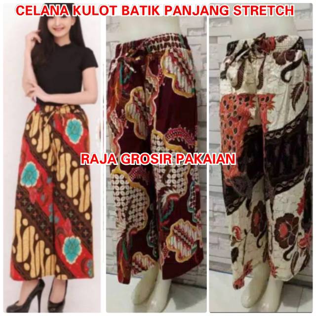  Celana  Kulot Batik  Panjang Dewasa Batik  Stretch  Shopee 