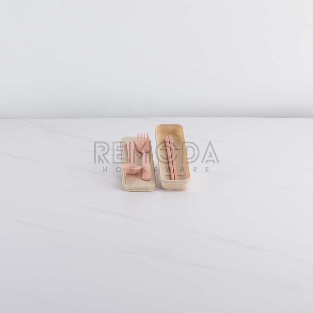 [Remoda] Cutlery Set, peralatan makan set dengan 4 warna