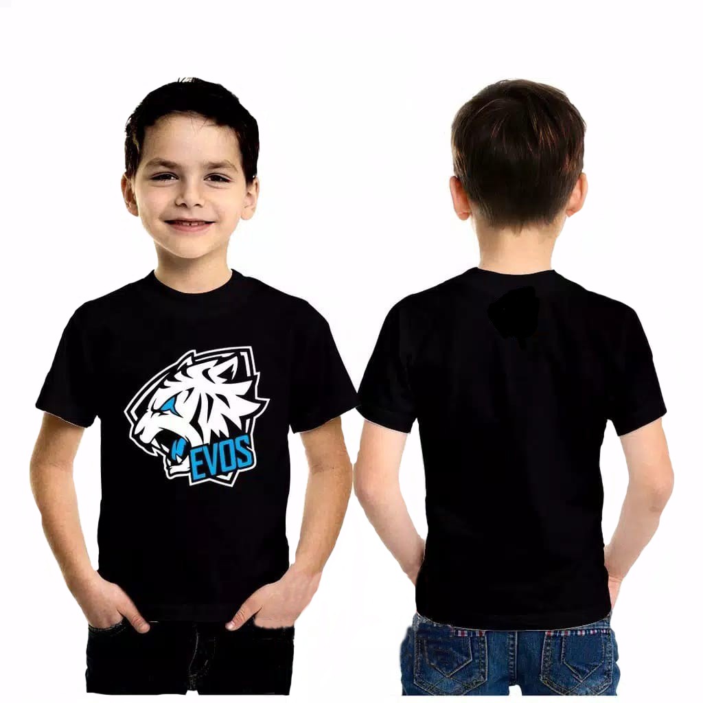 Baju FF Anak Laki Laki Kaos FF Evos Umur 6-12 tahun