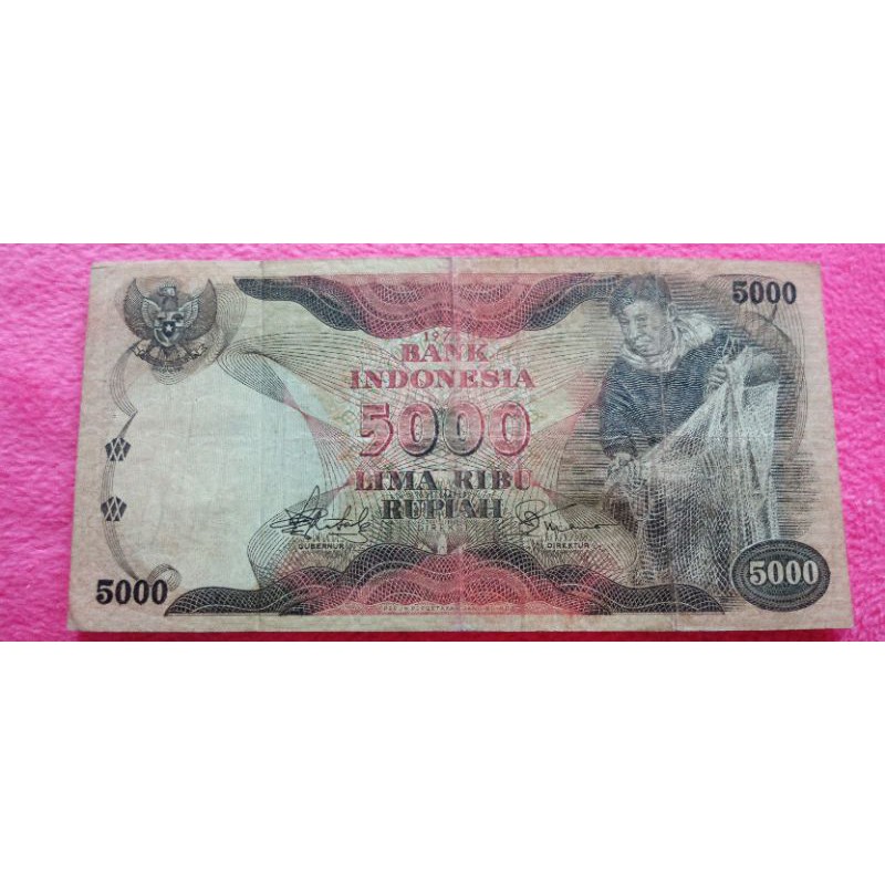 Uang Kuno 5000 Penjala 1975