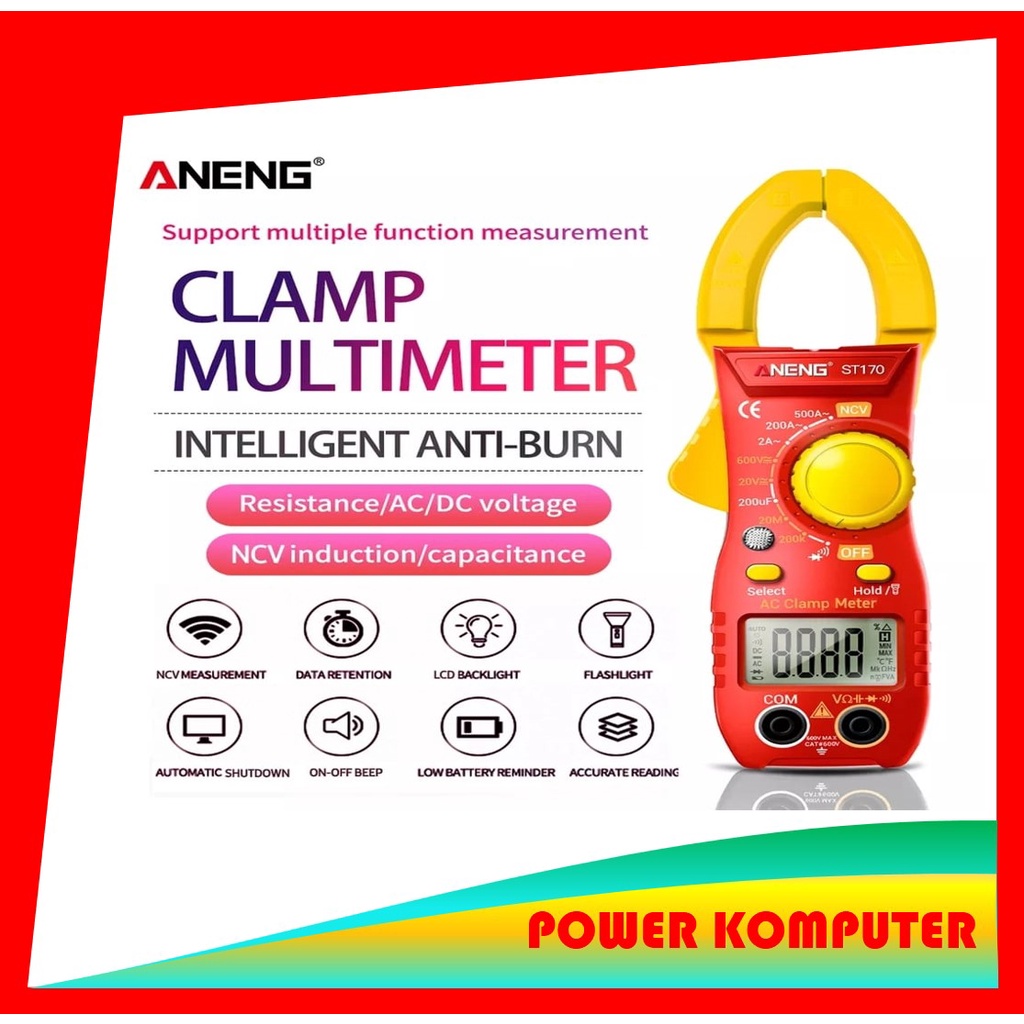 Jual Digital Clamp Meter Aneng ST170 Digital Clamp Meter Digital Clamp ...