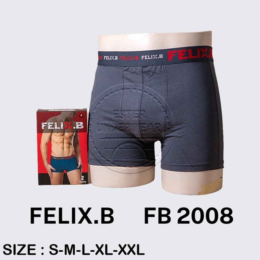 Celana  Boxer Pria Felix.B  FB 2008 ISI 2 PCS TERLARIS