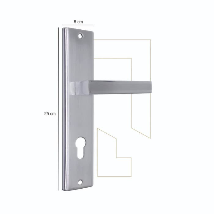 Handle Pintu Murah Besar Grandia Gagang Pintu Besar Kayu Set / Door Handle Besar AL931.32