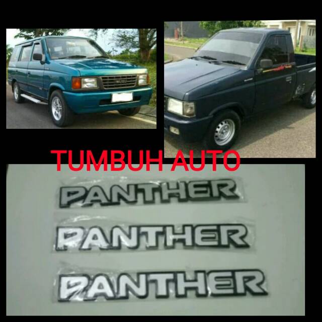 Emblem Logo Tulisan PANTHER mobil panther Miyabi Higrade Grand royal HI SPORTY 2.3 2.5 cc 1 biji
