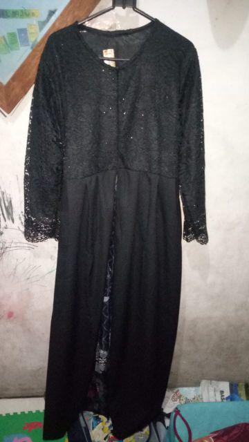 Gamis Batik Anjani Motif Kombinasi Warna Brocade Maxi Wanita Modern Premium Exclusive Seragam