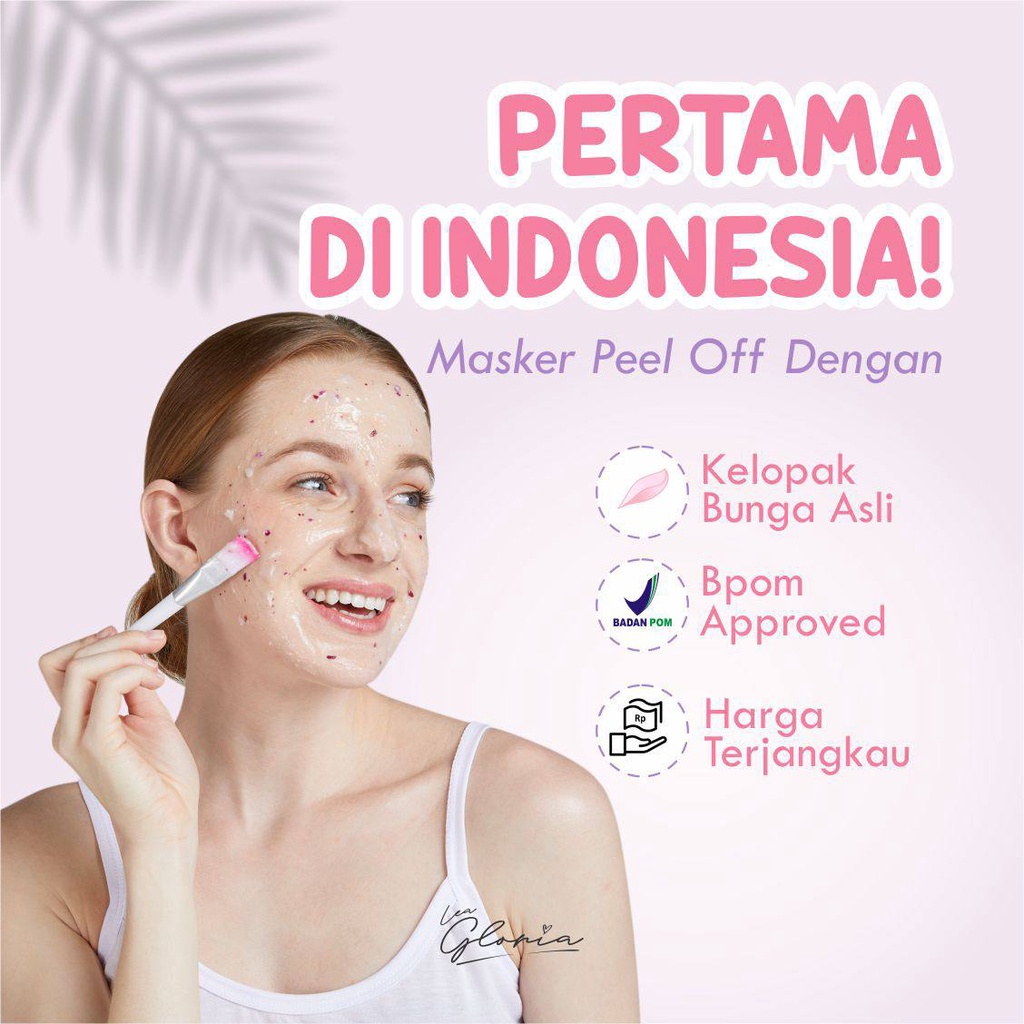 BPOM Masker Wajah Peel Off With Petals Mask By Lea Gloria