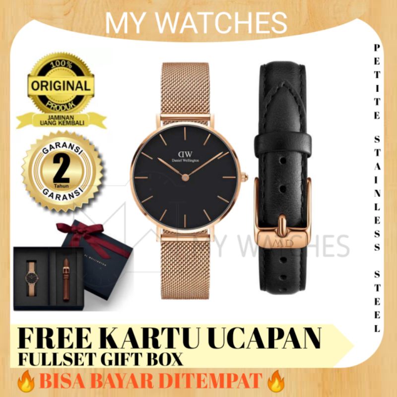 [FREE STRAP + GIFT BOX SET] Jam Tangan Wanita Original Series Petite Stainless Steel