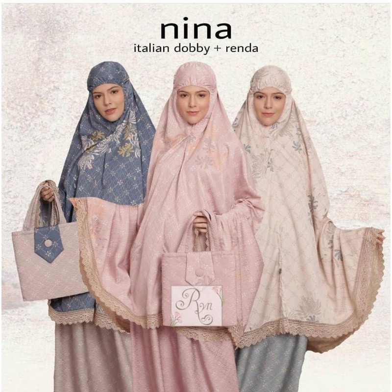 mukena rhayanh rayon dobby super jumbo nina