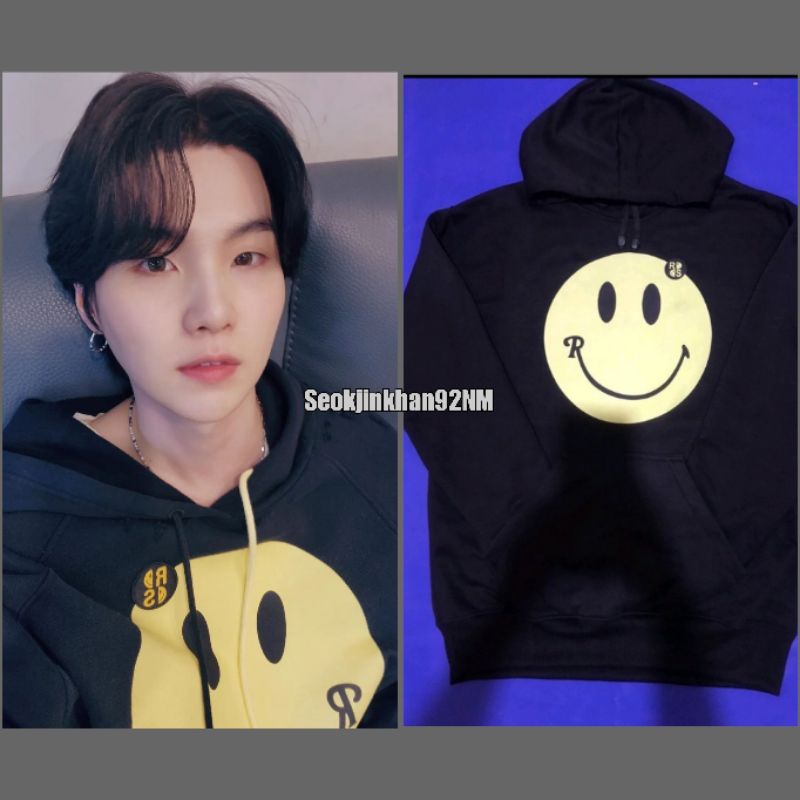 Hoodie Smile Suga dan Kaos smile Jimin