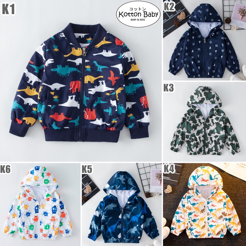 1-6 thn | Jaket Anak Hoodie Coat Anak Karakter Laki-laki Pakaian K catalog