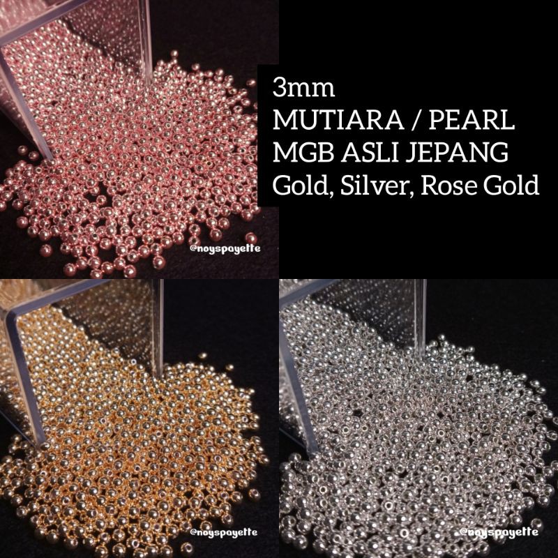 10gram 3mm MOTE PAYET MUTIARA/PEARL MGB asli jepang