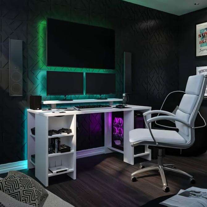 MEJA GAMING KOMPUTER PC RGB WITH REMOTE DF452DCD