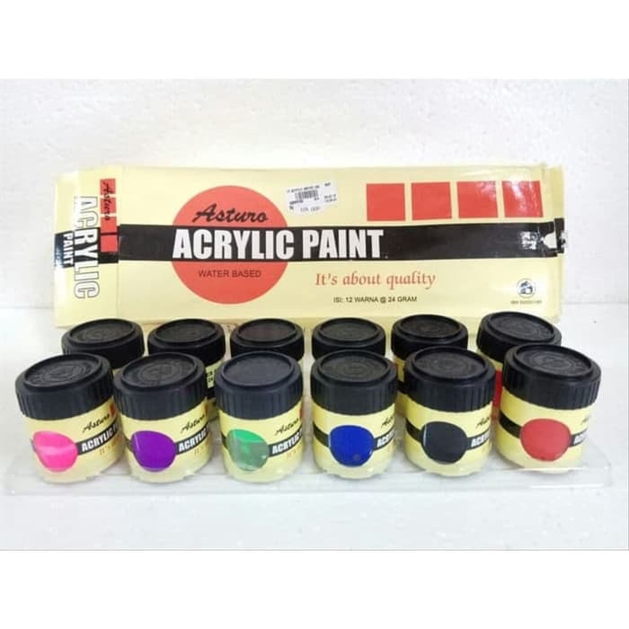 

Cat Akrilik / Acrylic Paint Asturo set 12 Warna