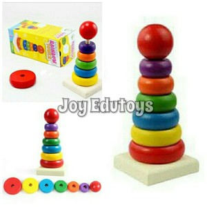 Menara Donat Balok Kayu Rainbow Tower