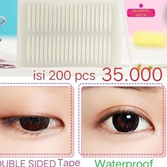 

era 【PALING MURAH!! 】200 pcs LEM 2 SISI DOUBLE SIDED EYELID TAPE scott mata bening transparan stiker