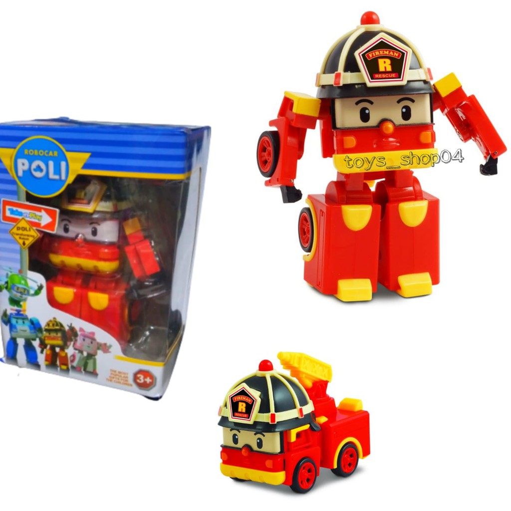 Mainan Anak Laki laki Mobil Robot helly amber Police Car Fire Truck