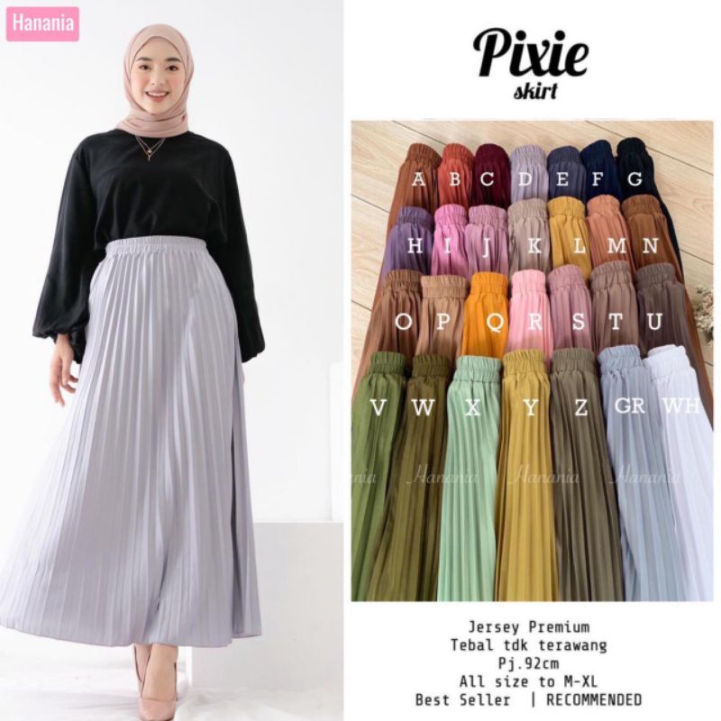 pixie skirt rok plisket jersey by hanania