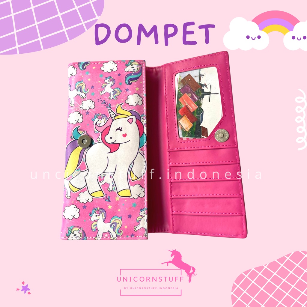 Dompet Panjang Unicorn Anak Kado Hadiah Cewek Perempuan Lucu Karakter