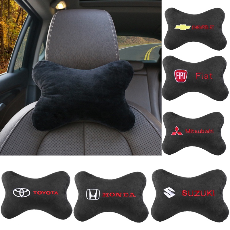 2 Pcs Bantal Leher Universal Bahan Kulit Pu Warna Hitam Untuk Kursi Kantor Dan Mobil