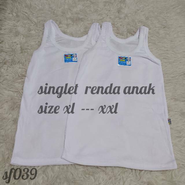 (Size XLdan XXL) singlet anak perempuan /singlet anak cewek Agree