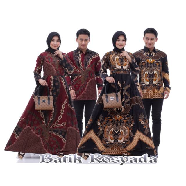 Bisa Cod Harga Sudah Dapat Couple  Couple Gamis Batik / Batik Asli Pekalongan Terlaris Terbaru