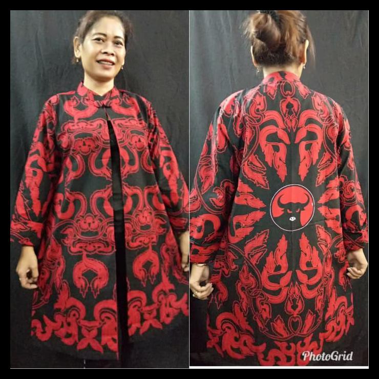 Jual Batik Solo Dress Pdi Perjuangan Pdi P Barcellone Batik Amanah