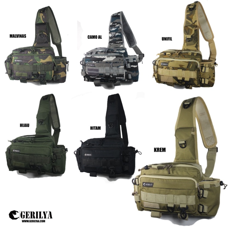 Tas Pancing  Selempang Tactical ARMY Multifungsi Fishing Bag Outdoors Tas Pria GERILYA M99