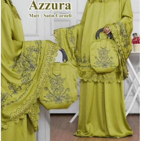 ☺ MUKENA AZZURA DEWASA / MUKENA LEBARAN / MUKENA MURAH / MUKENA BORDIR ASLI ♚