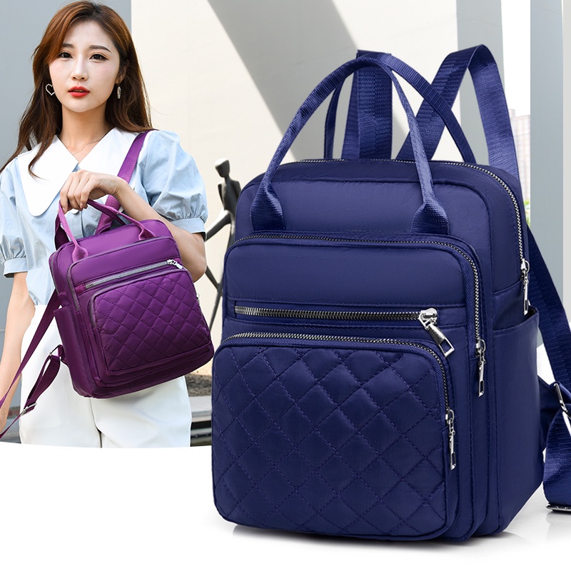 Multifungsi gendong ransel  wanita handbags tote beg Nylon tas  Backpack Women's Bags Ladies shoulder import tas fashion beg 1282