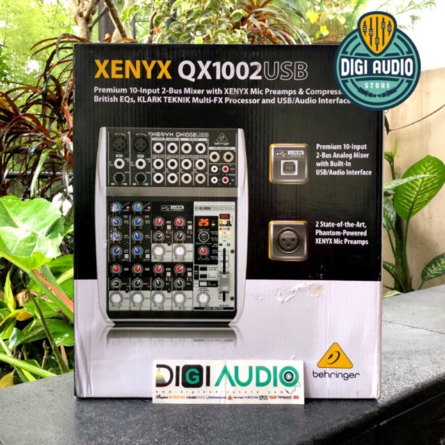 Audio Mixer 6 Channel - 2 Mono - 4 Stereo - Behringer QX1002USB - USB Interface Soundcard Recording