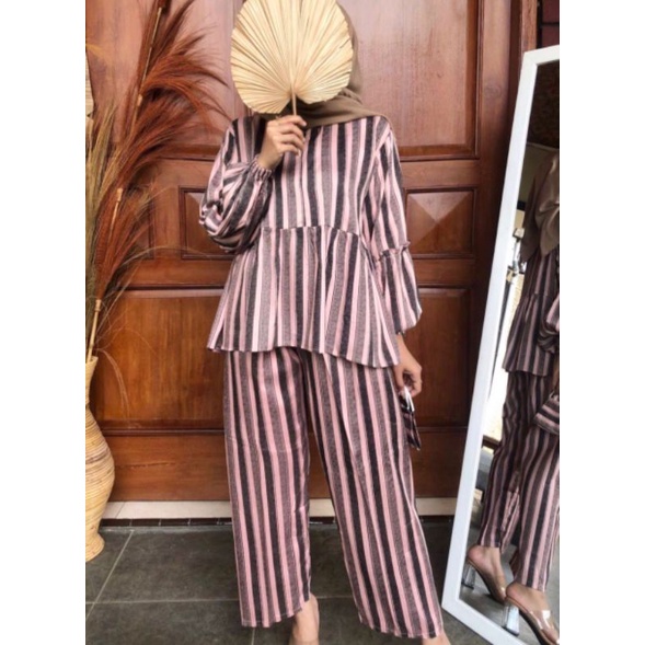 ONE SET RAYON VISCOSE LENGAN BALON KEKINIAN/ONE SET BISA COD