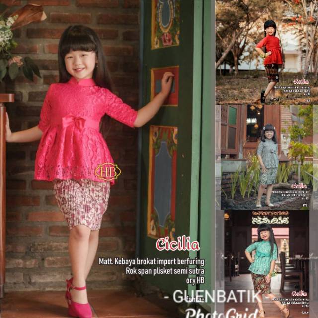 CICILIA SET KEBAYA BRUKAT ANAK ORI BEST SELLER