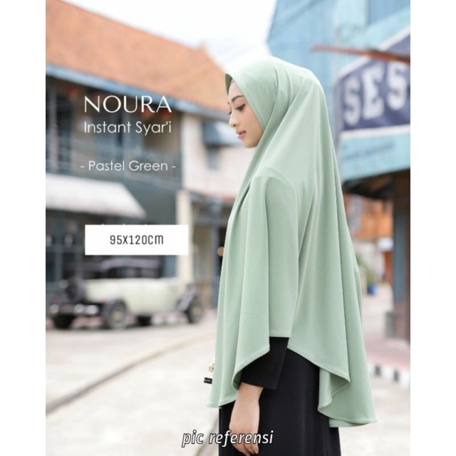 Hijab Syar'i Bergo Instan Naura bahan Jersey Korea Original-1
