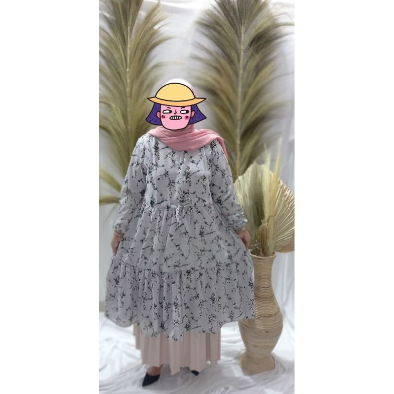 TUNIK JUMBO POLKADOT BUNGA