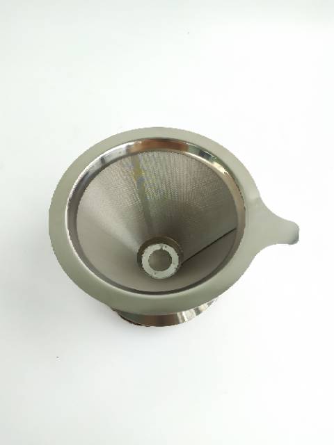 V60 Coffee Stainless Steel Double Mesh Dripper Paperless