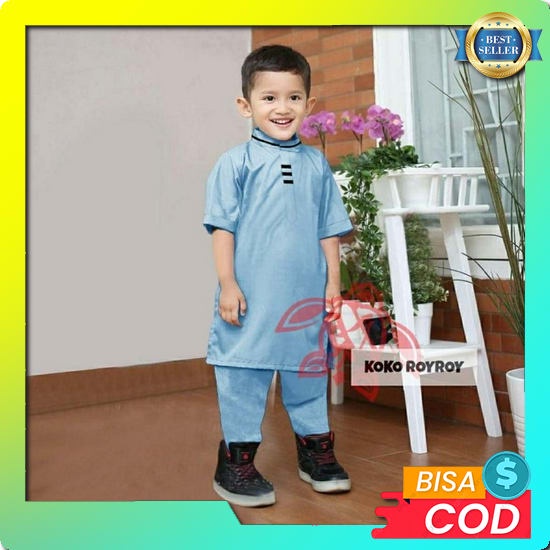 (Bisa Cod) Size Kemko Madinah Paddle Kids/ Kemeja Koko Anak Laki-Laki Junior Remaja Tanggung Lengan 