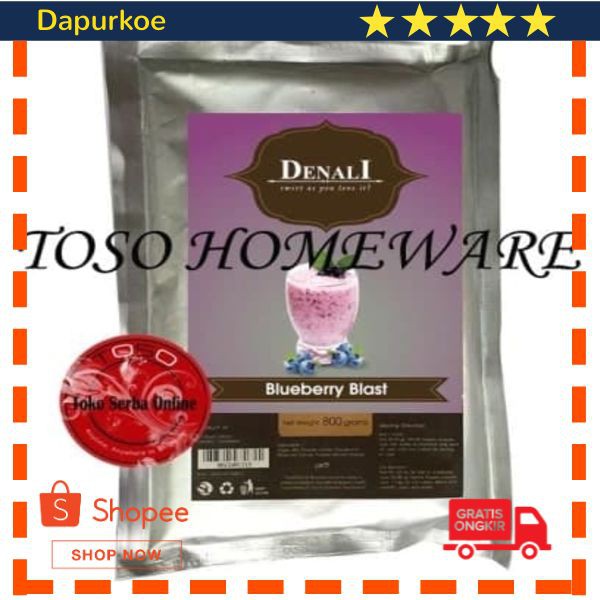 Promo Denali Frappe Powder Flavoured Blueberry Blast Bubuk Minuman Keren