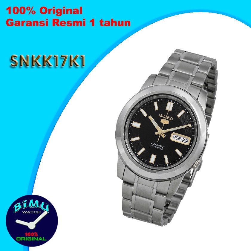Seiko 5 SNKK17K1 Automatic Gold Tone on Black Dial | Jam Pria SNKK17